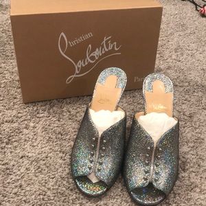 Christian Louboutin Silver Predumule❤️WILL TRADE!!